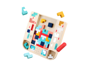 Wooden Tetris Busy Building Blocks