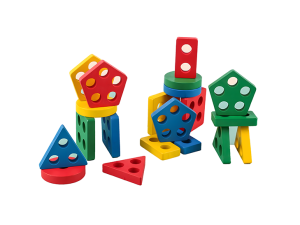 Geometric Shape Matching Vibrant Blocks